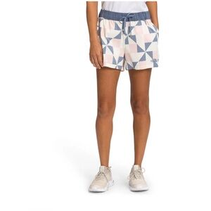 The North Face Women's Geometric Drawstring Athletic Shorts - Pink & Blue